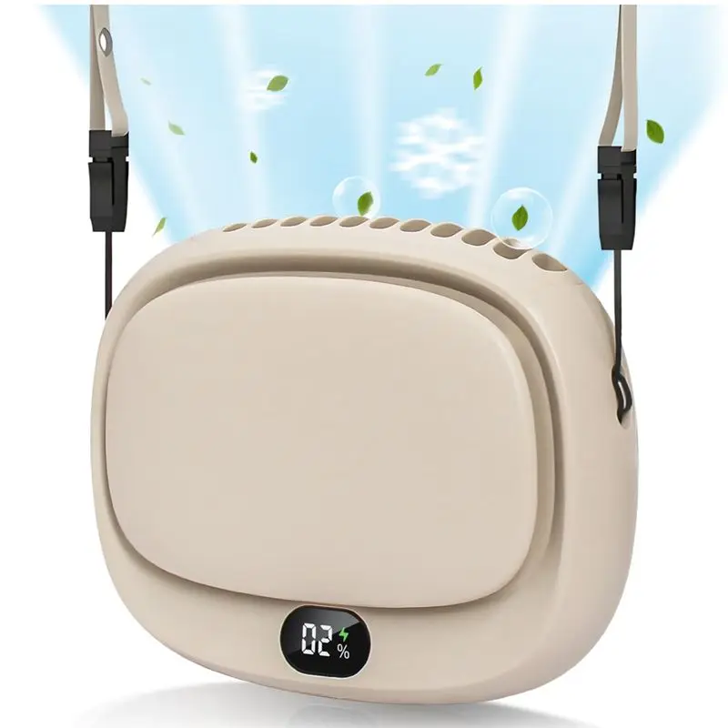 

Мини-вентилятор SYDS 1800 мАч, новинка 2024 года, портативный многофункциональный подвесной вентилятор на шею, 5 скоростей, перезаряжаемый через USB, с экраном дисплея