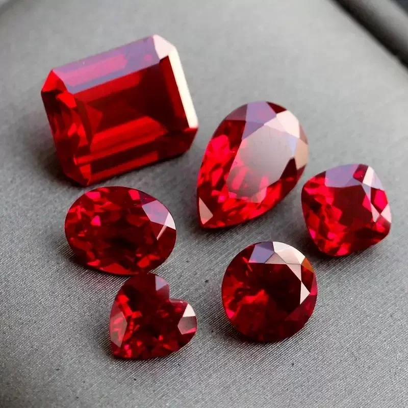 

Quality Ruby Pigeon Blood Red Ruby Pass UV Test Multiple Cuts Available Gem Premium for Jewelry Making/Collection/DIY Stone
