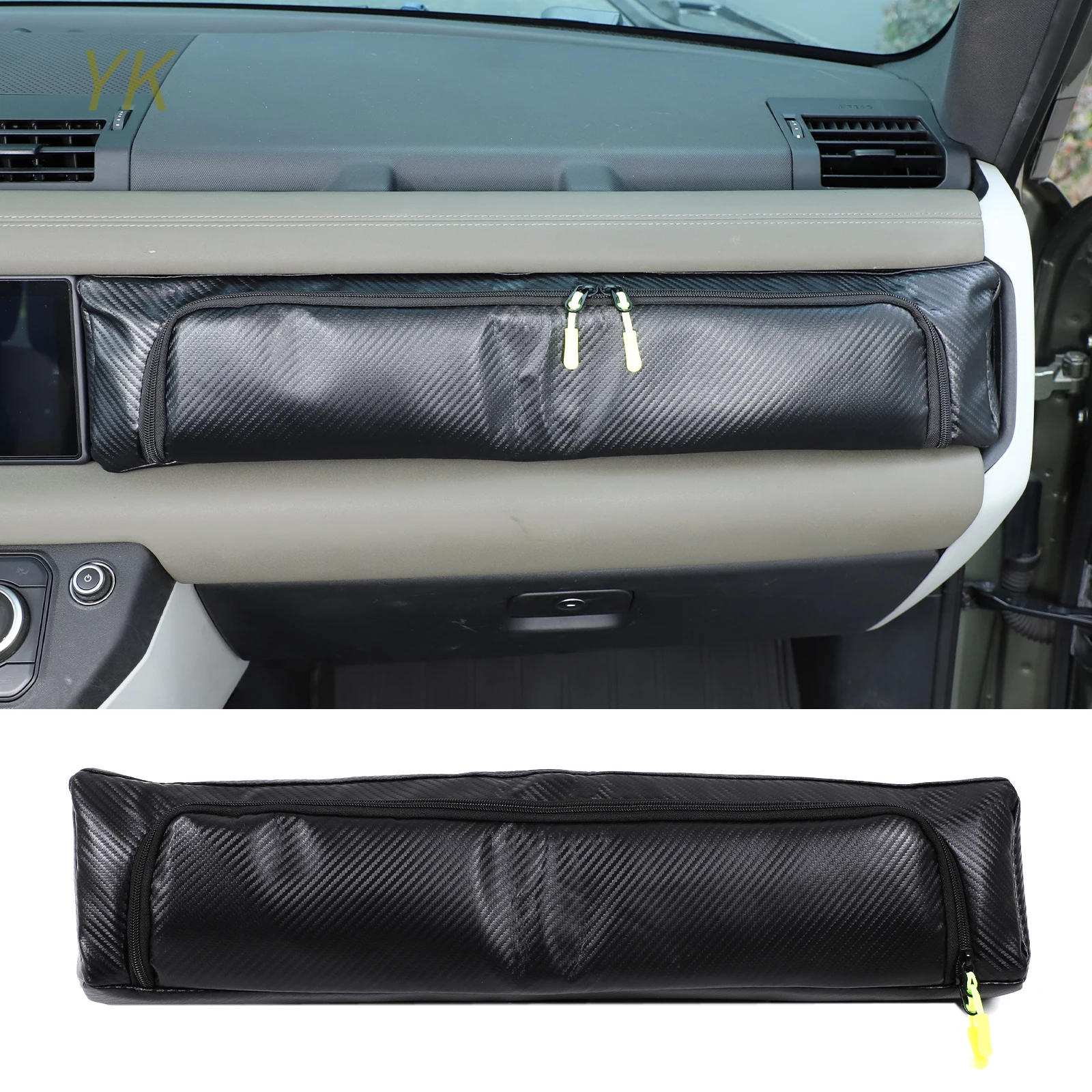 

For Land Rover Defender 110 2020-2024 Oxford Cloth Car Steering Wheel Side Front Storage Bag Interior Storage Box Accessories