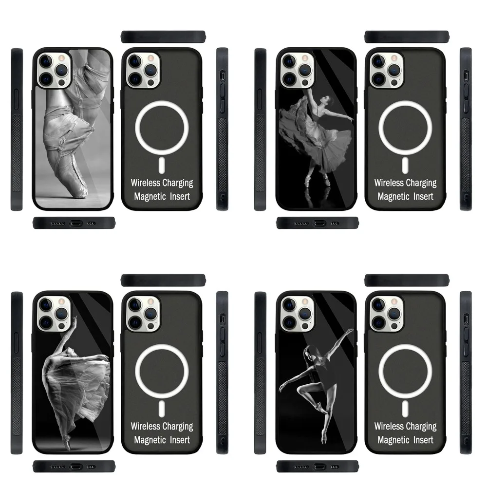 Ballerina Ballet Dancing Phone Case Strong Magnetic For IPhone 16,15,14,13,Pro,Max,Plus,11,12,Mini For Magsafe Wireless Charging