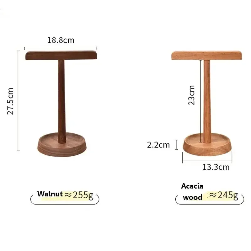 Hoge kwaliteit houten gaming-hoofdtelefoonbeugel Zwart walnoot Headsethanger Hoofdtelefoonstandaardhouder Desktop Display Oortelefoonopslag