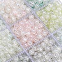 10mm 20Pcs Glass High White Floral Blending Spray Blue Powder Round Beads Unique Loose Beads Handmade DIY Making Jewelry Bracele