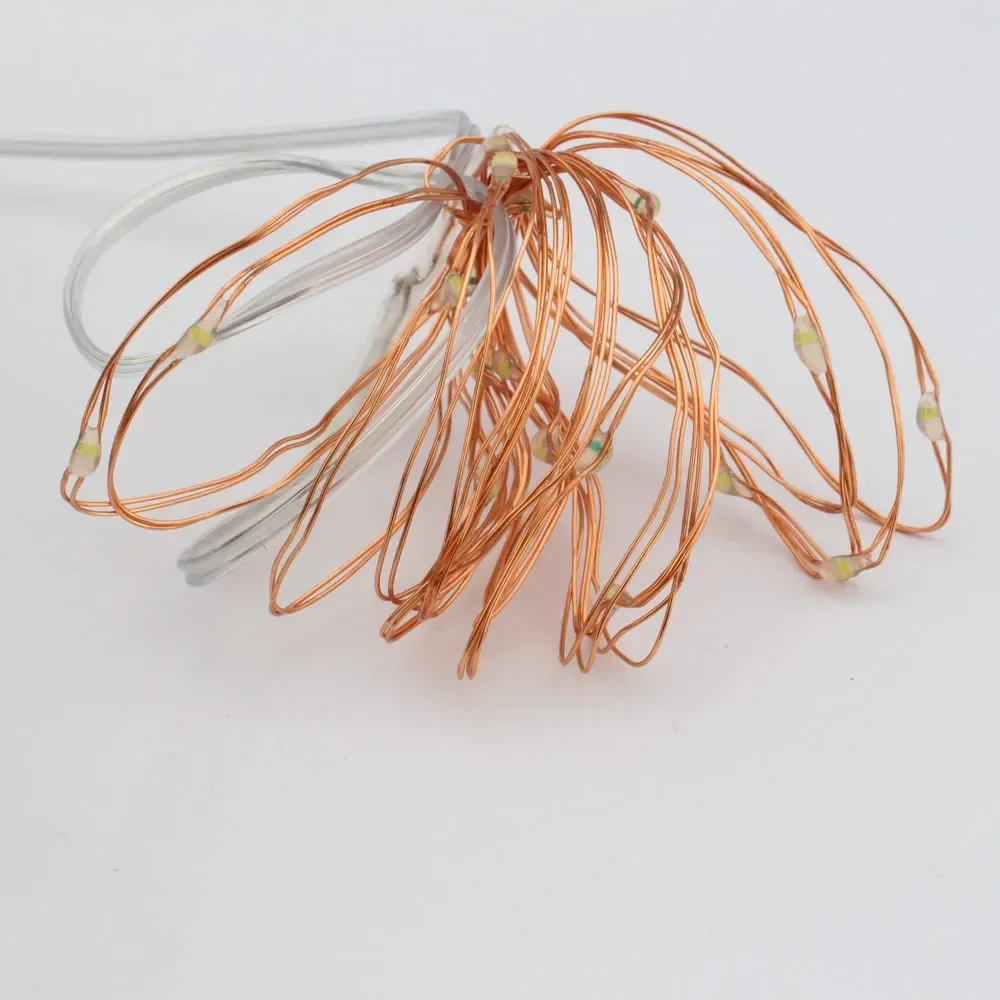 2M Battery Box Timing Light String Copper Wire Fairy 3AA Battery 20LEDs Cold Warm White for Christmas Party Wedding Decorations
