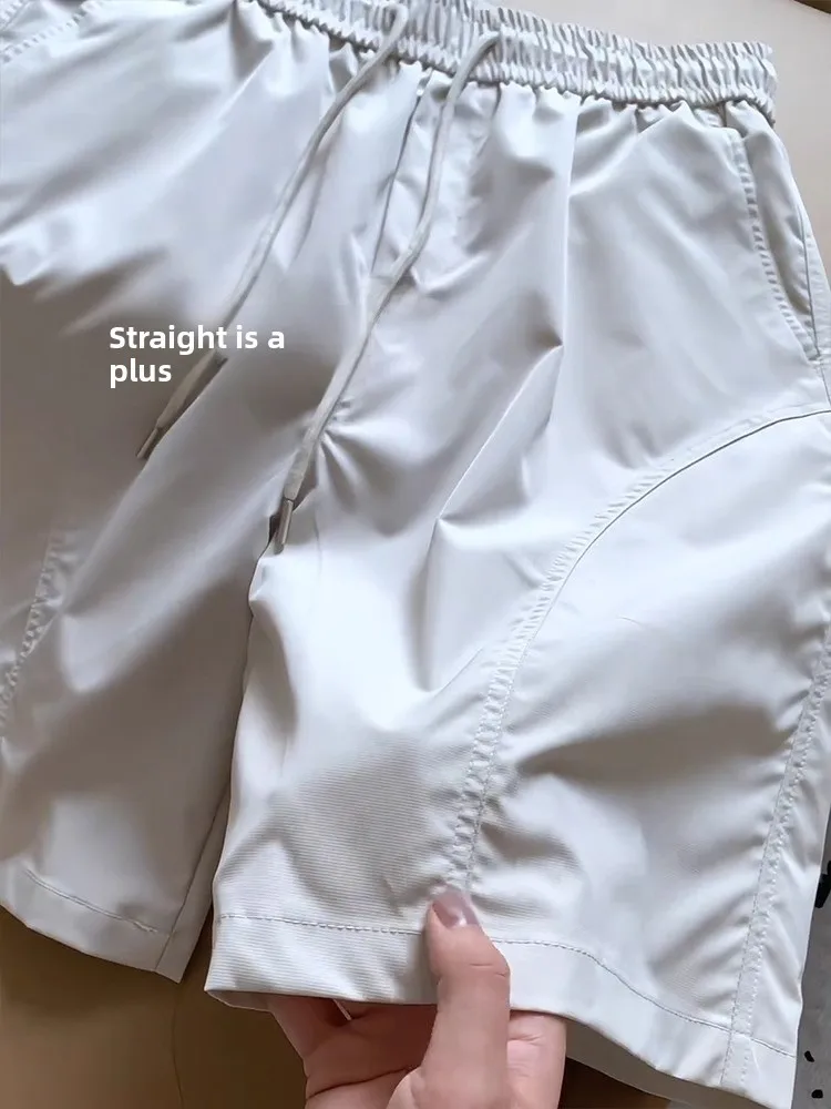 

Мужские летние тонкие брюки American Sle Ice Silk Qui Dry orts с пятью точками для занятий спортом на открытом воздухе, брюки четырех четверти