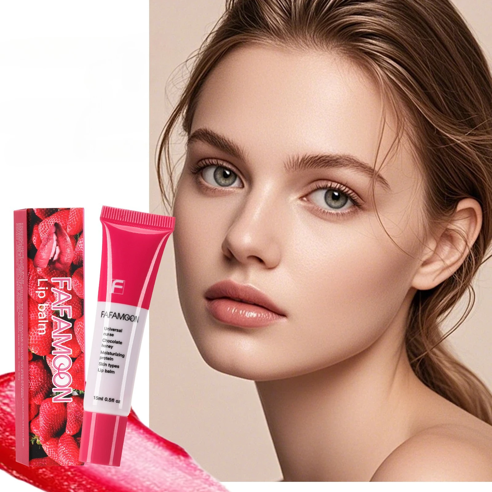 

Lip glaze lip balm moisturizing&hydrating fading lip lines easy to color improving complexion nourishing fruit essence Skincare