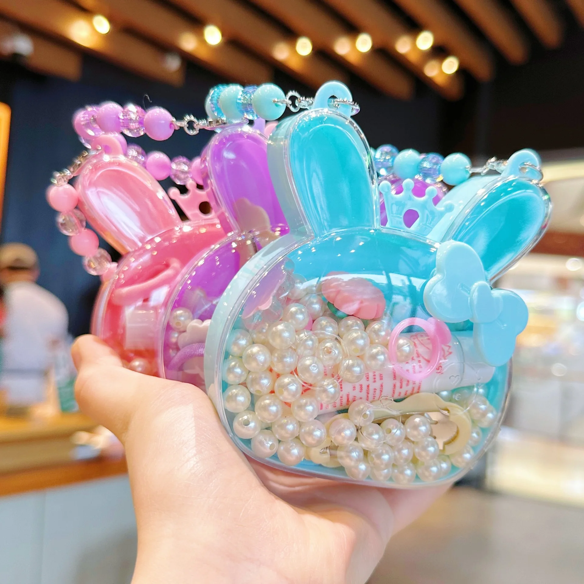 New Homemade Hairpin Bracelet  Cream Glue Set Resin Cute Rabbit Handheld Box Creative Handmade DIY Hair Clip Girl Jewellery Gift