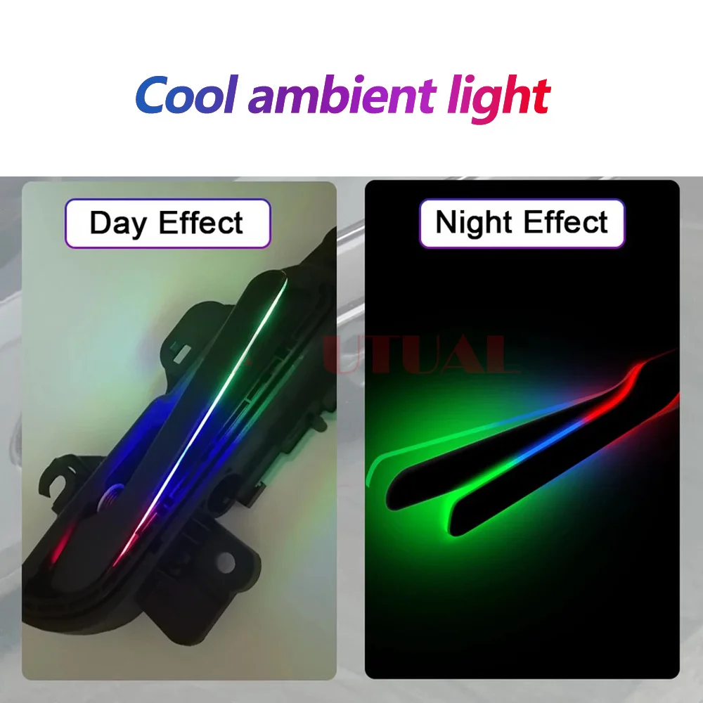 Upgraded Smart Integrated Electric Door Handles with Colorful LED Lights for Tesla Model 3 Y 2018-2023 Automatically Open Handle