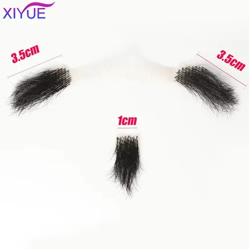 XIYUE synthetic Lace Beard Fake Moustache For Men Mustache Hand Made By Real Hair Cosplay Synthetic Lace Invisible Beards - Image 13