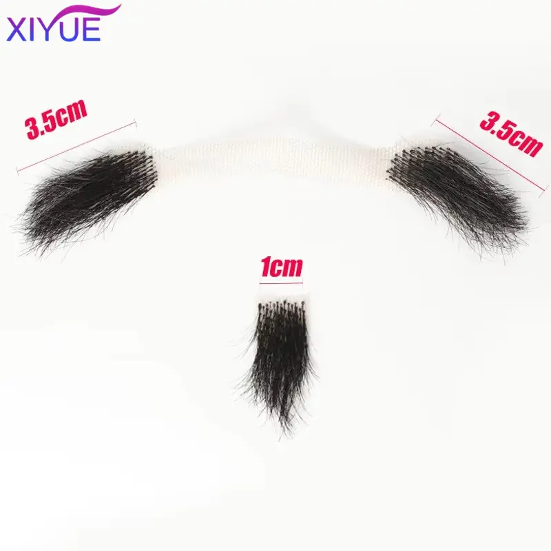 XIYUE synthetic Lace Beard Fake Moustache For Men Mustache Hand Made By Real Hair Cosplay Synthetic Lace Invisible Beards - Image 13