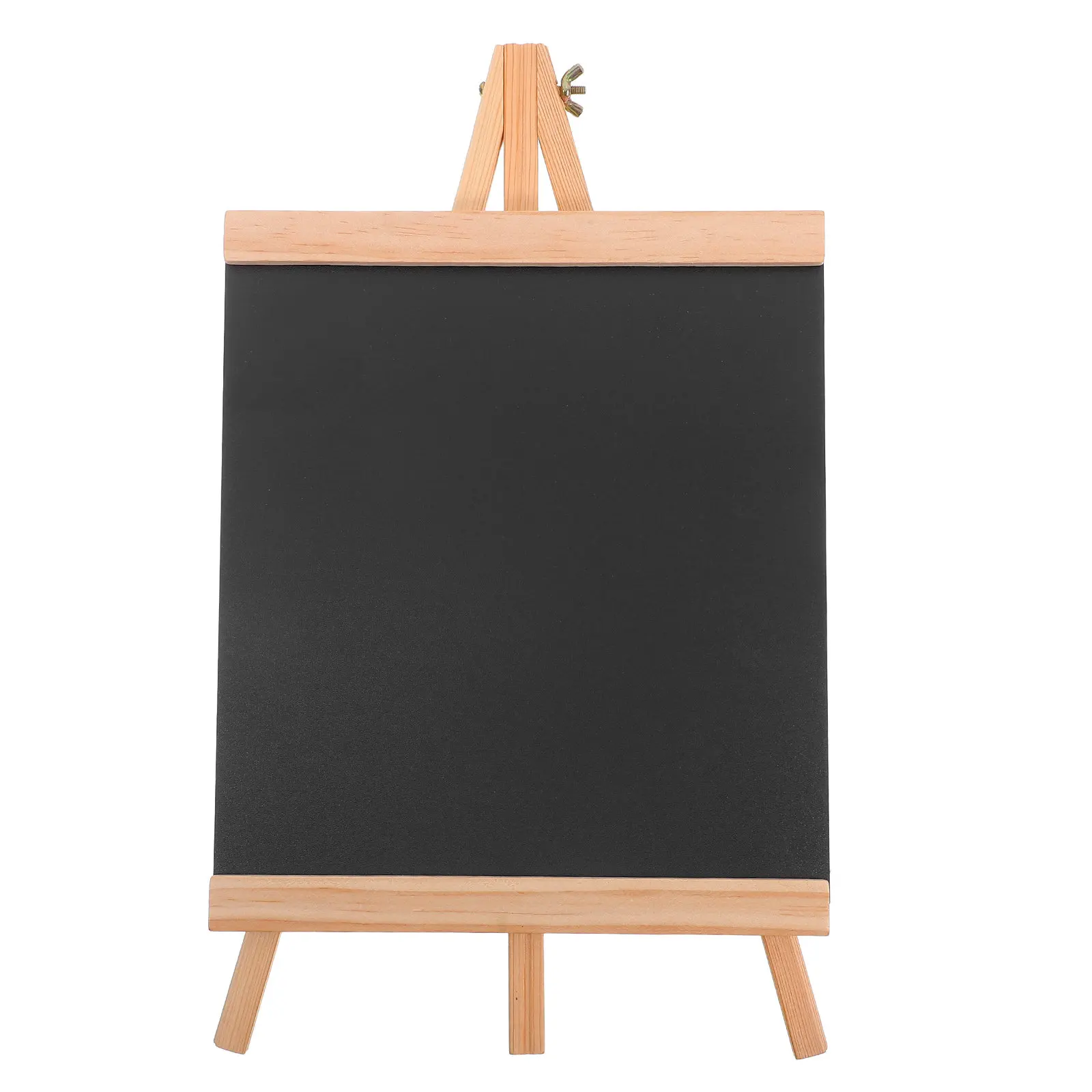 Wooden Chalkboard Menu Board 15x9 Inch Erasable Writing Surface Rustic Natural Finish A-Frame Easel Stand for Cafe Shop Home