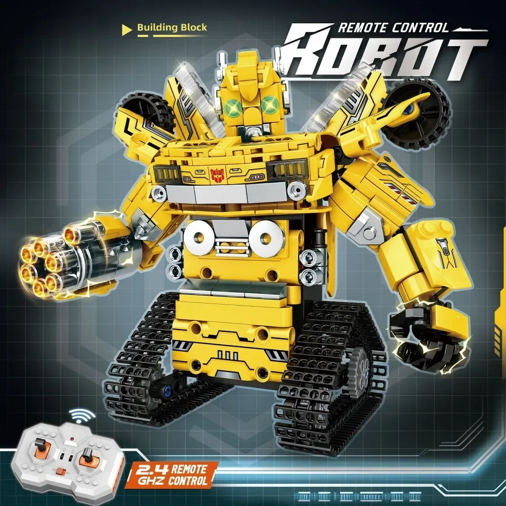 

City RC Car Transformation Robot Building Blocks with Remote Control Car Bricks Set Children Toys for Boys Kids Holiday Gift