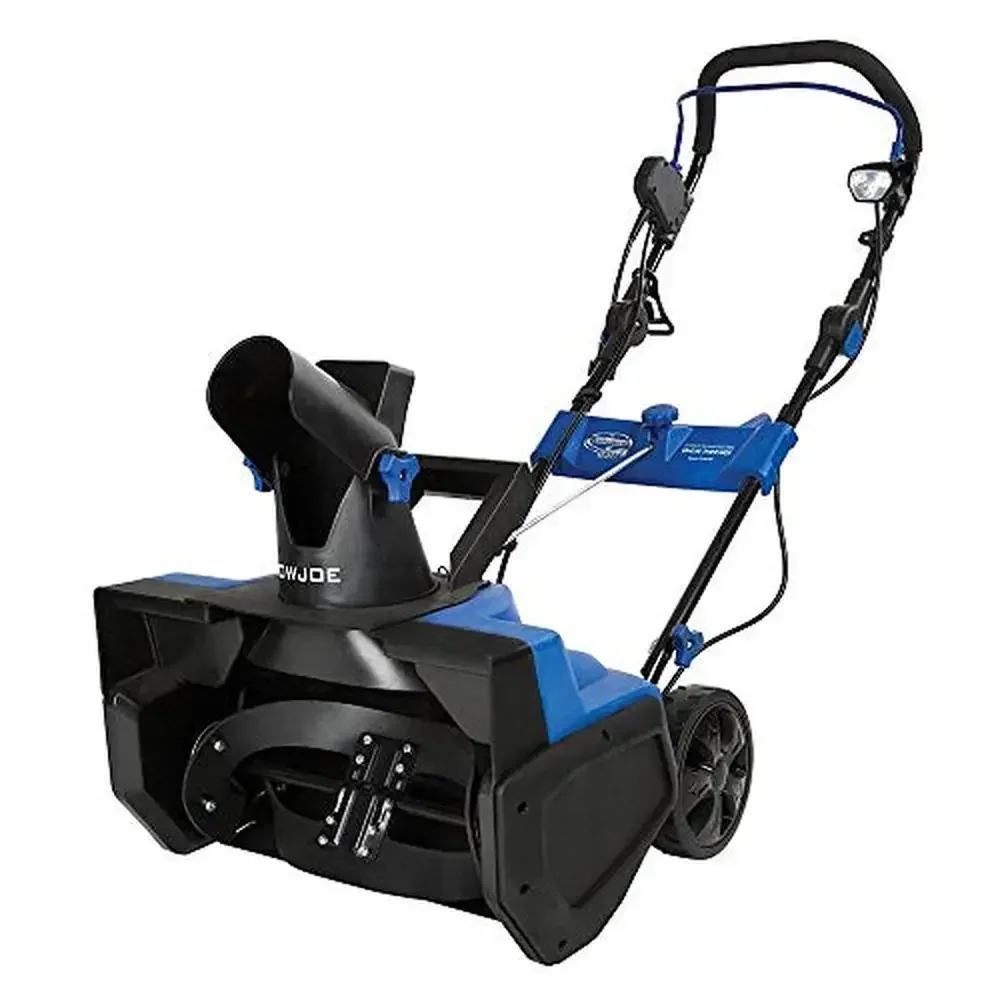 Electric Snow Thrower with 15 Amp Motor 21 Inch Steel Auger & 3W LED Light Clear Driveways and Sidewalks with Ease