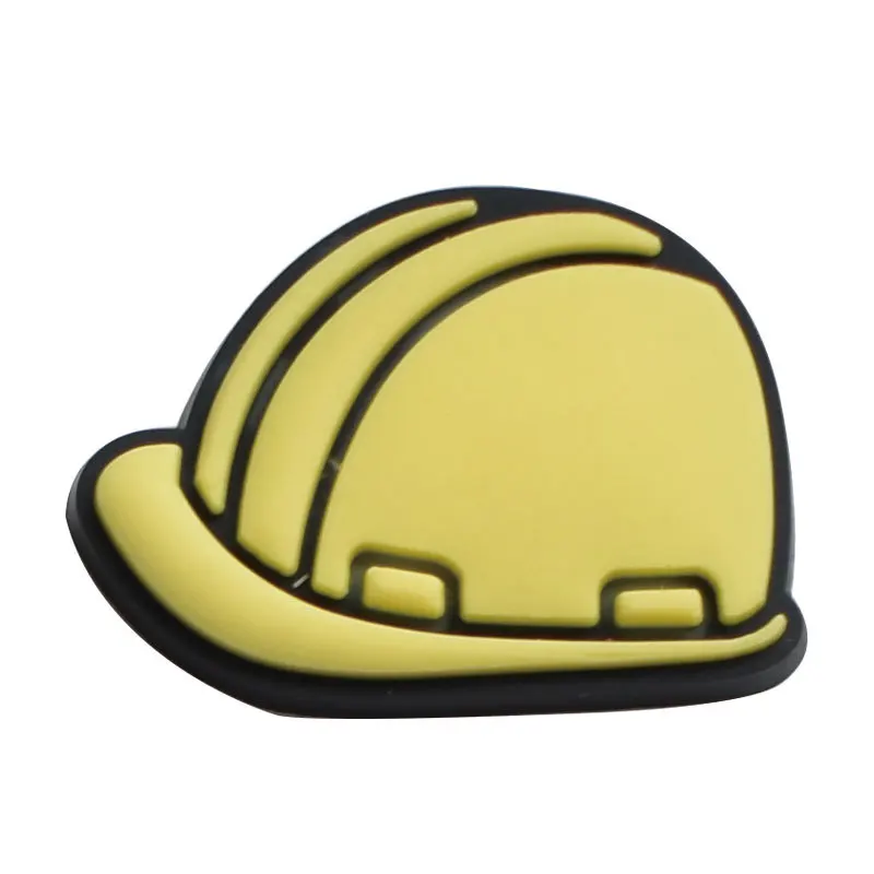 Escavatore Bulldozer cappello di sicurezza scavo auto ciondoli per scarpe fibbie accessori decorazioni per braccialetti con zoccoli fai da te