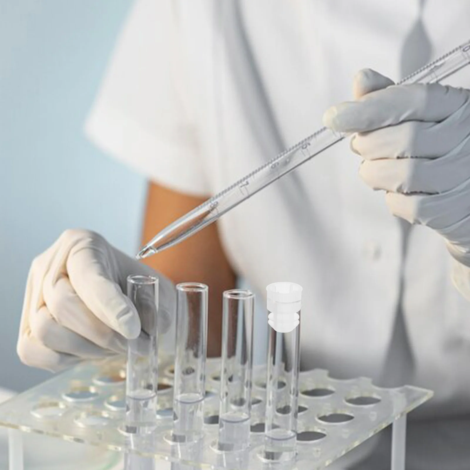 

100 Pcs Test Tube Cover Glass Bottle Stopper Lab Stoppers Plastic Bung Purge Plugs for Welding Laboratory Cork Solid