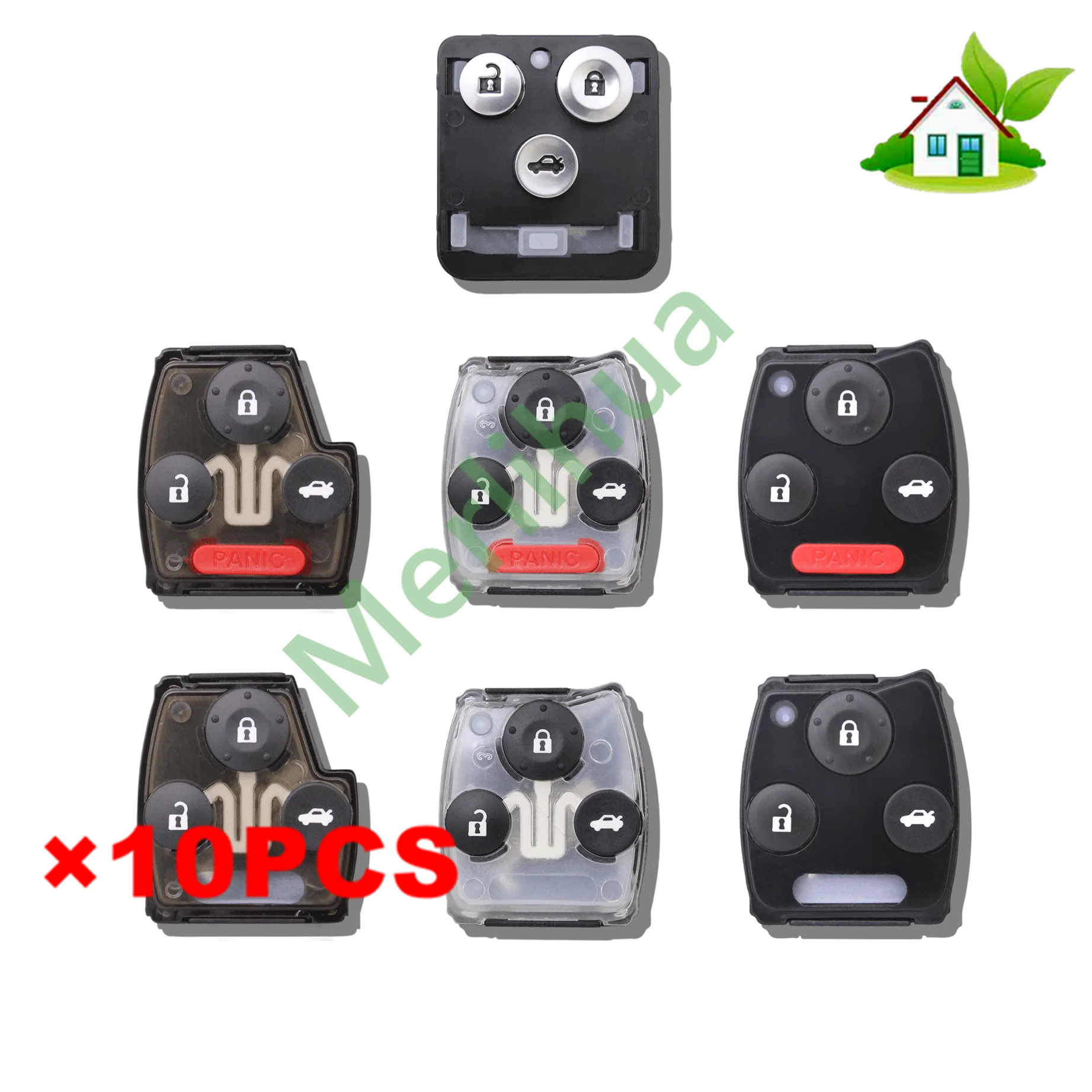 FOR Honda Car 3+1‑Button Remote Fob Inner Shell Black Replacement Internal Housing For Old‑Model Remote Key