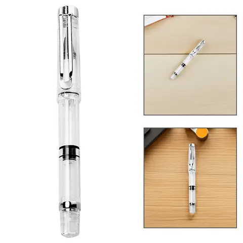 Piston-Filled Flexible Brush Tip Fountain Pen - Fine To Broad Nib, Multi-use Writing Tool for Sketch Drawing, Scrapbooking