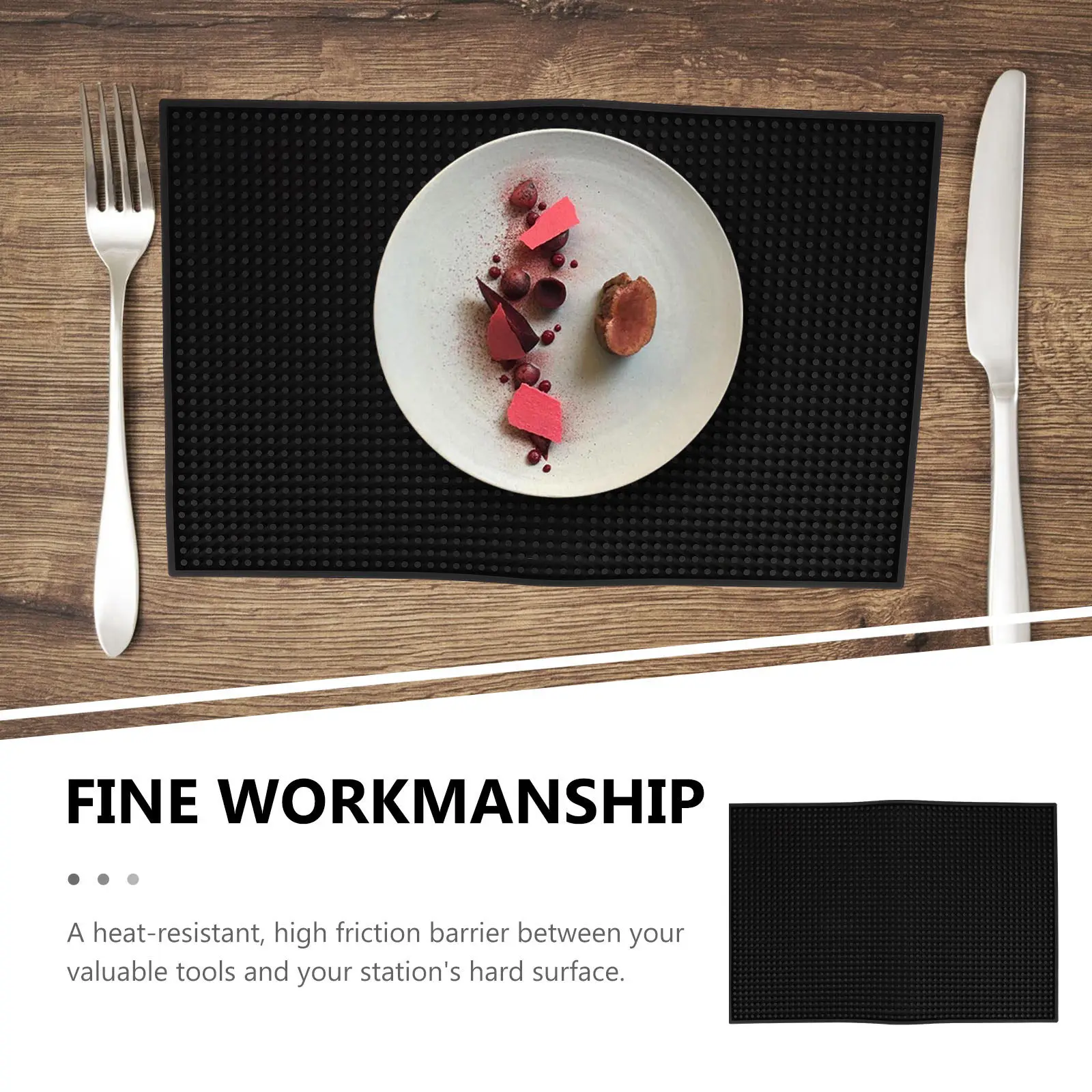 

Прочный утолщенный нескользящий коврик для сушки из ПВХ, дренажный коврик для кухни и бара, противоскользящий аксессуар для бара, удобный коврик для сушки фруктов и овощей