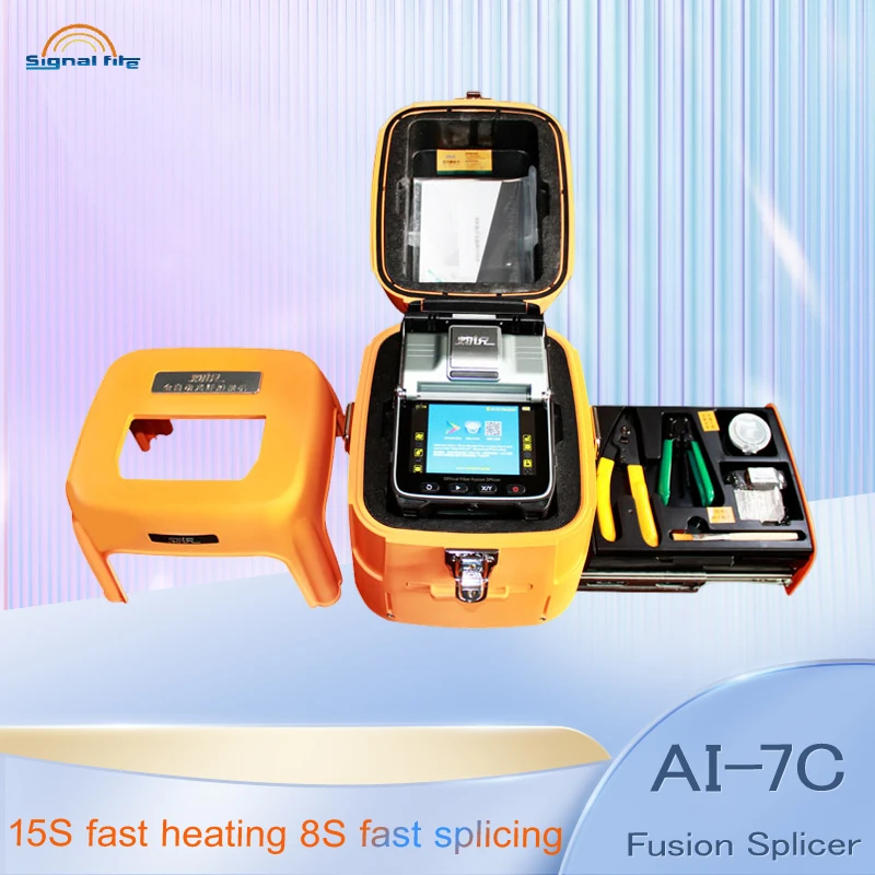 

AI-7C Optical Fiber Fusion Splicer Fiber Optic Splicing Machine FTTH Project Six-Motor Machine AI7C