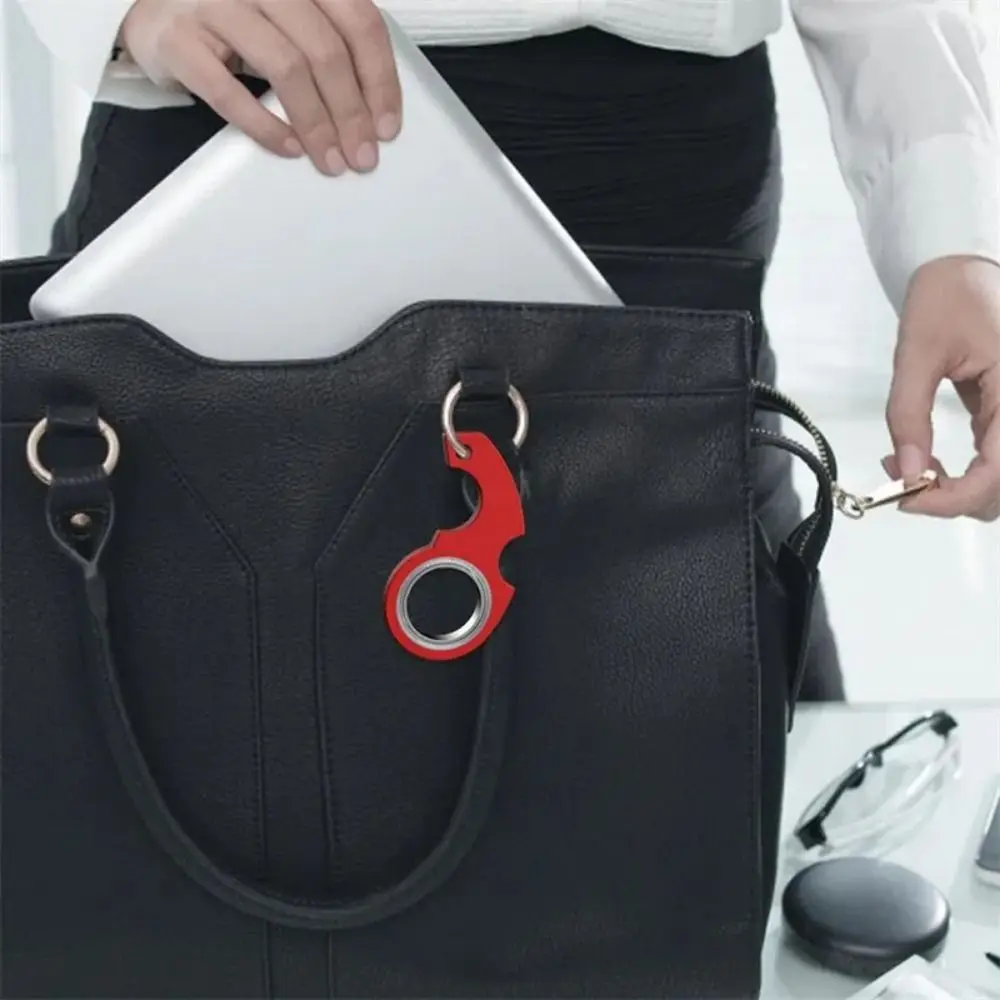 حلقة مفاتيح دوارة من سبائك الألومنيوم لتخفيف الملل، سبينر خفيف وعصري للمفاتيح، محمول وإبداعي