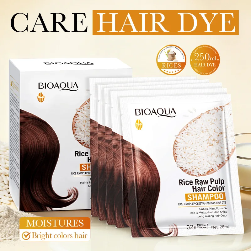 Temporary Hair Chestnut Brown Dye for Rice Puree One-Time Instant Hair Salon Hair Dye Makeup Washable DIY Party Styling