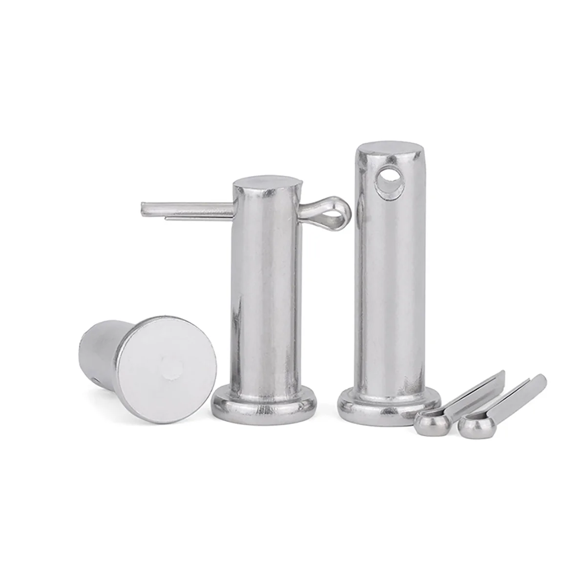 304 Stainless Steel Pin Shaft With Hole / Cotter Pin Combination Set  M3-M20