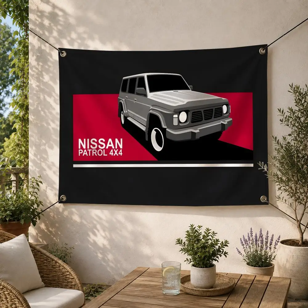 Car Nissan Patrol Armada Off Road Flags Decorative Flag Banner for Outdoor Garden Yard Camping Party Home Wall Hanging Decor