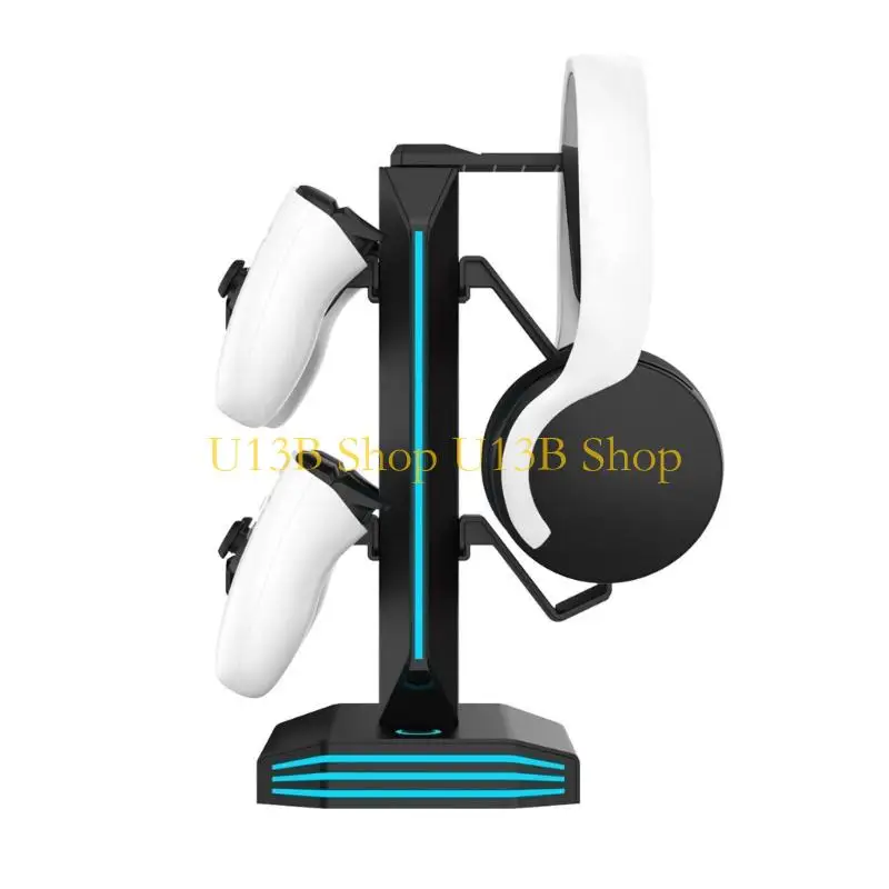 U13B Stylish Light Up Headphone Holder Providing 4 Controller Slots And USB Charging Capability