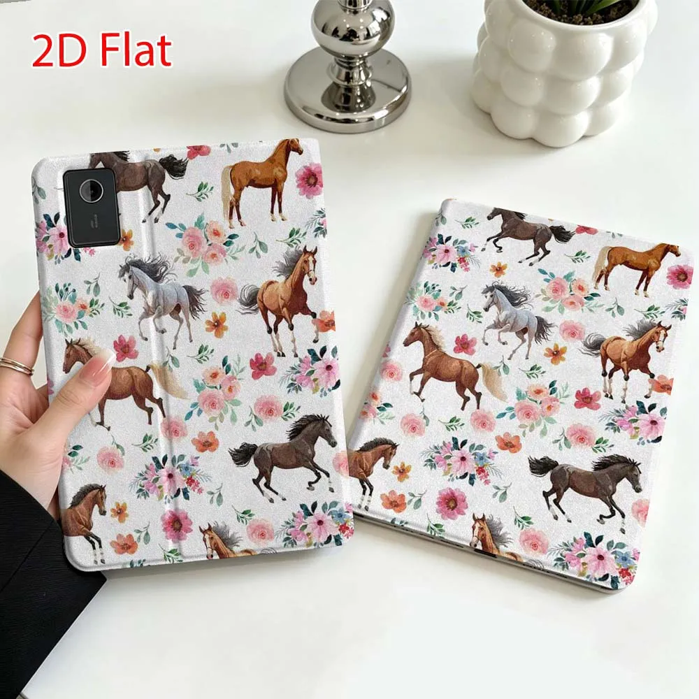 Popular horse pattern Soft For Lenovo Xiaoxin Pad Pro Tab P12 P11 11 13 11.2 inch K11 Plus Pen Tray Tablet Case