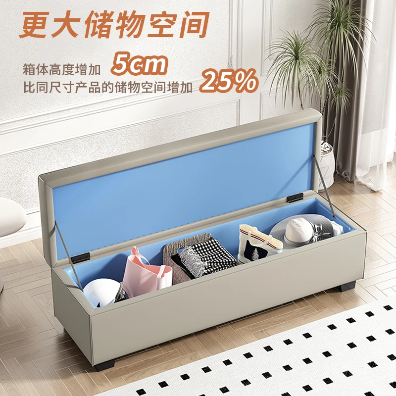 

Cat claw leather storage shoe change stool bedroom bedside stool storage living room sofa black foot-to-door shoe st