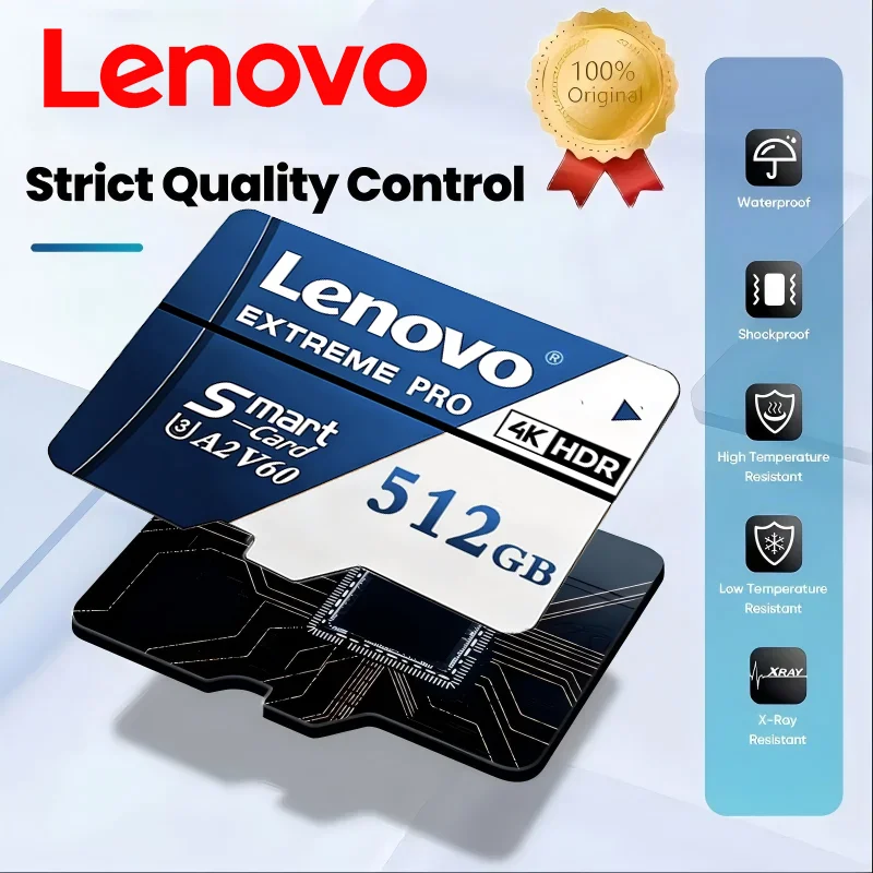 

Lenovo High Speed Memory Card For Phone Drone Cam Car Cartao De Memoria 512GB Micro TF SD Card 256GB Class 10 Flash TF Card