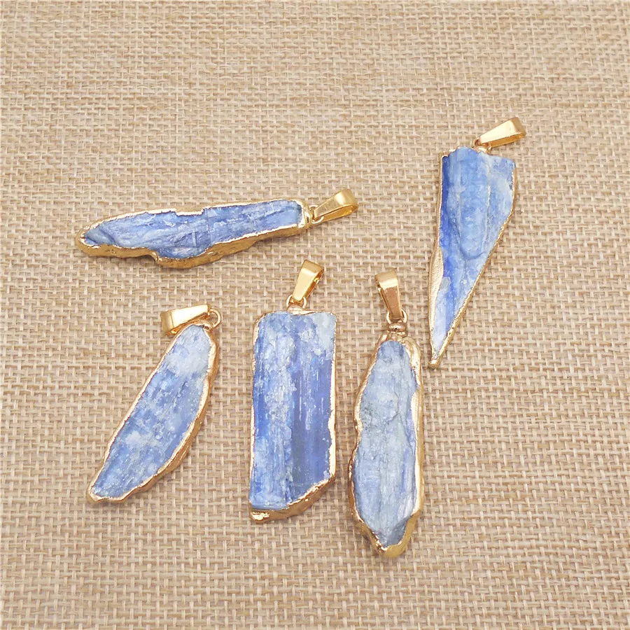 1PCS Natural Kyanite Stone Charms Random Shape Pendant Bracelet Necklace Jewelry Handmade Accessory