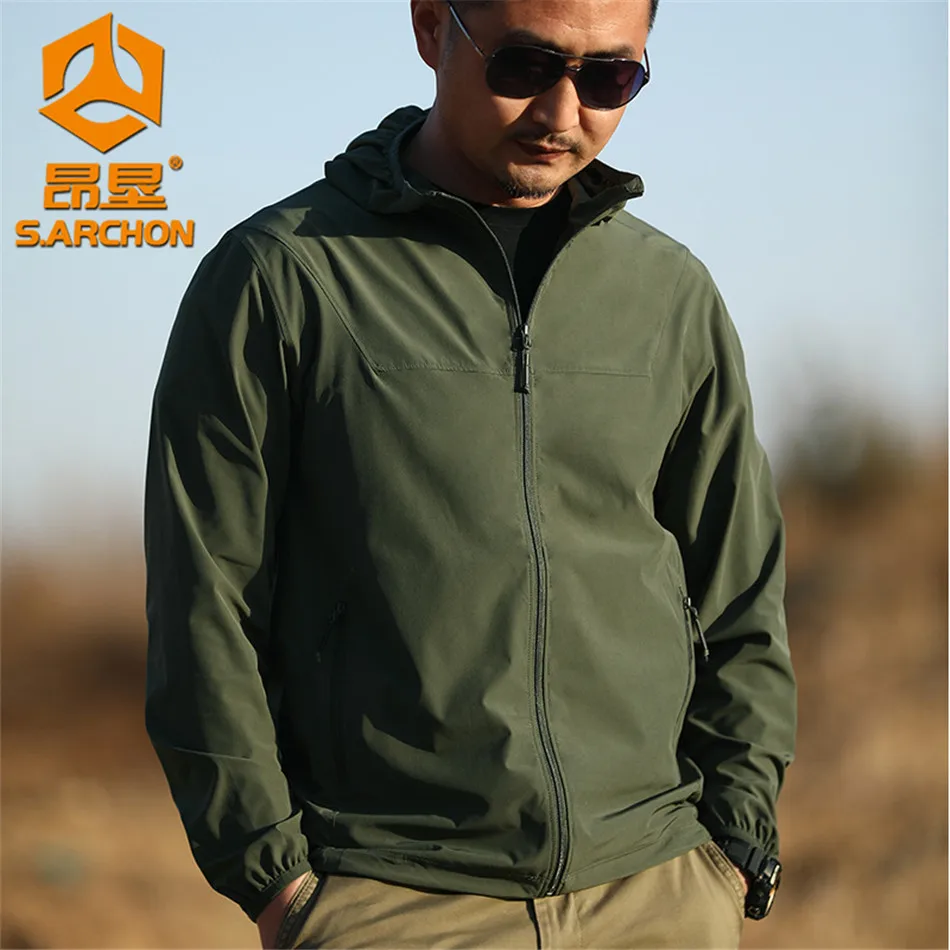 

Sunprotection UV UPF50+ Lightweight Hooded Outdoor Jacket Fishing Camping Jogging Hiking Waterproof And Elastic Sportswear Coat