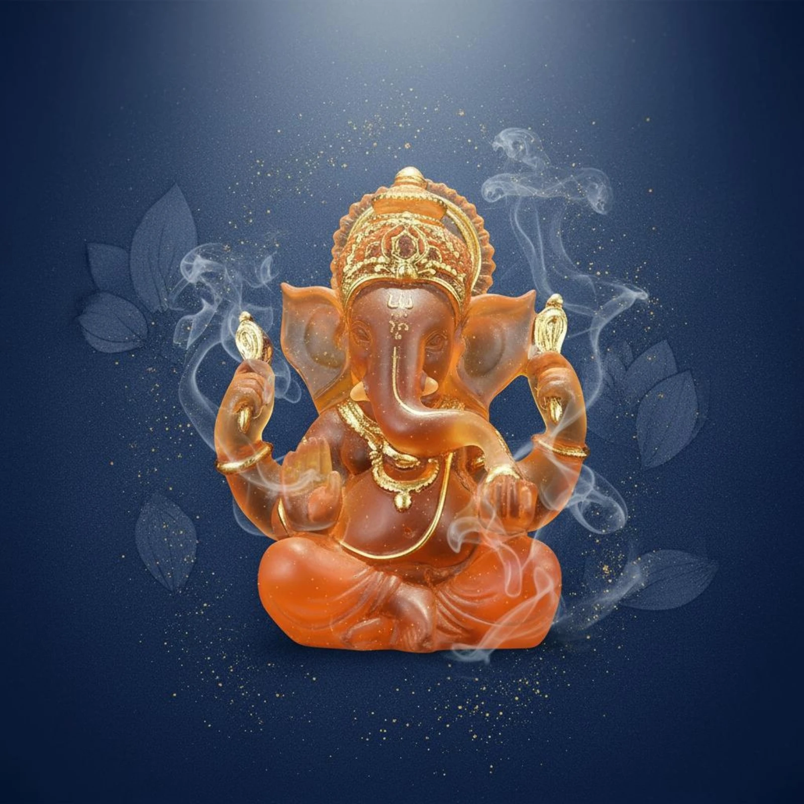 Resin Elephant God Figurine Retro Design Indian God Sculpture Lord Elephant Deity Idol Artisanal Look House Decoration
