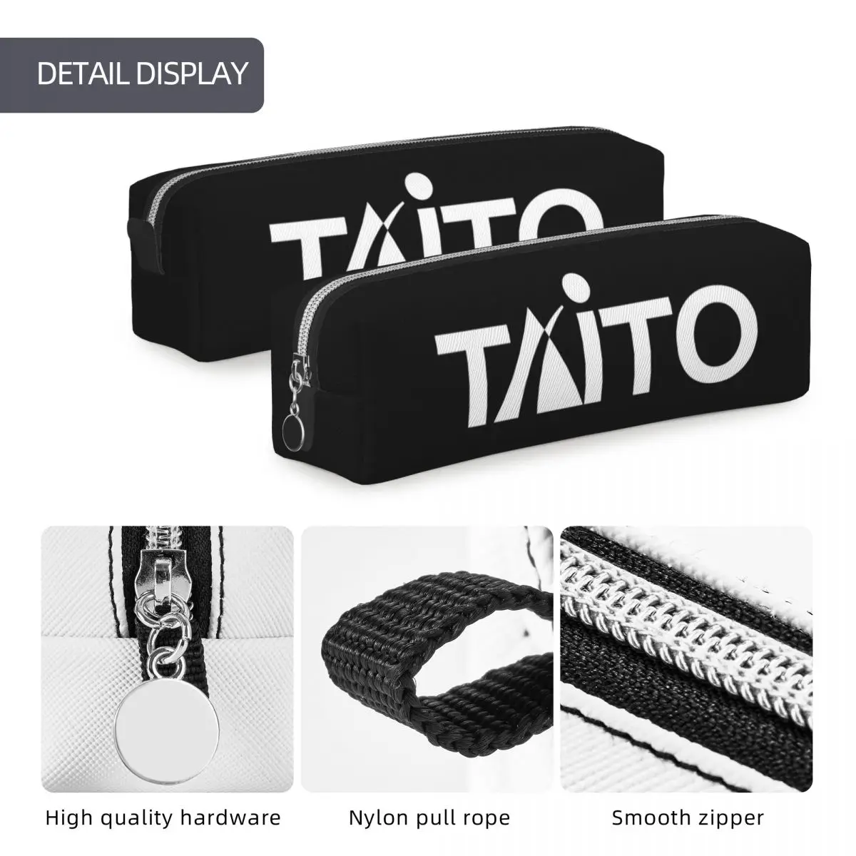 Black Taito For The Vewlix Arcad Pencil Cases Large Capacity Pen Bags Pen Box For Boys School Office Pencil Pouch Cosmetic bag