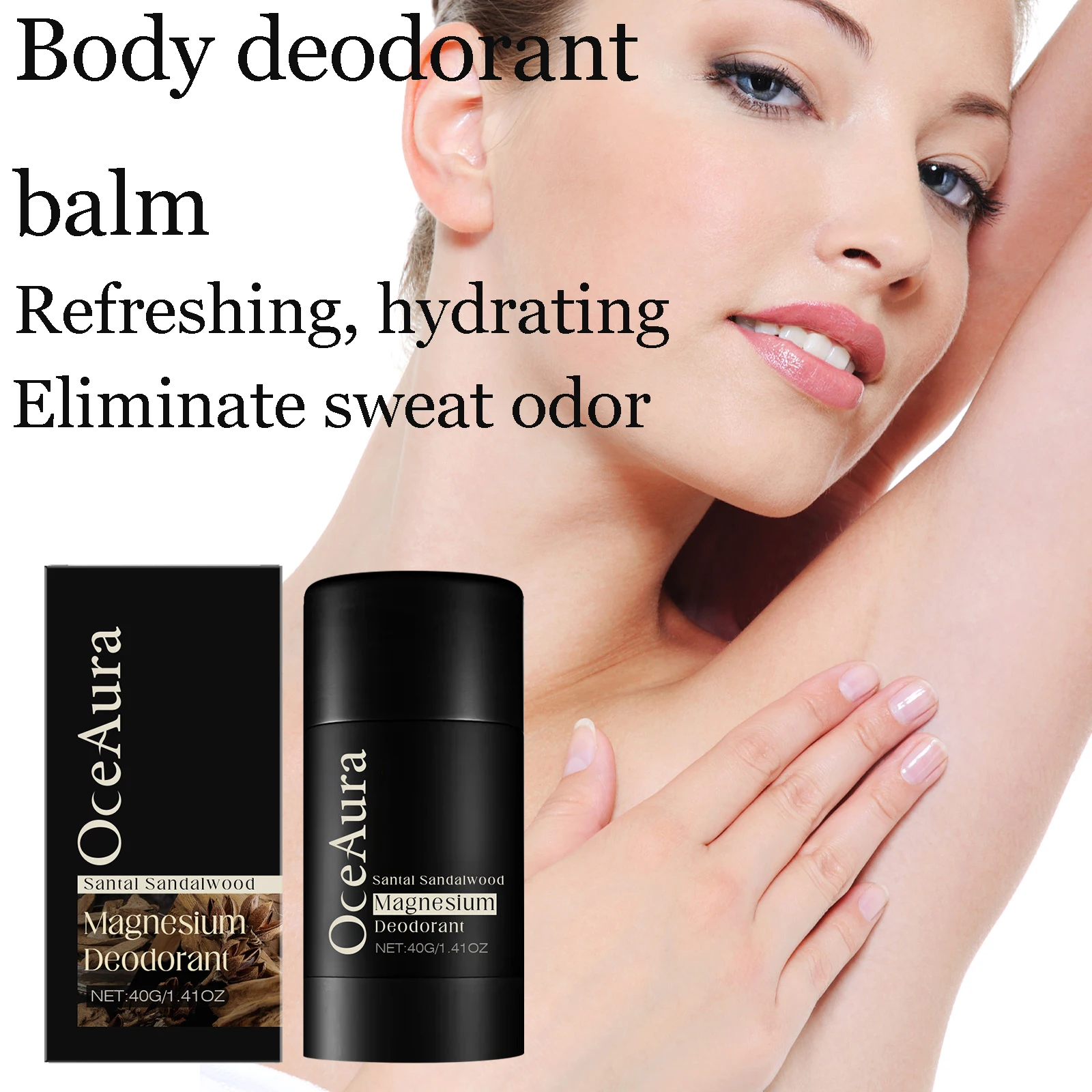 

Santal Sandalwood Body Deodorize Cream Mild Underarm Deodorant Long Lasting Wood Fragrance Non-sticky Refreshing Body Soild Balm