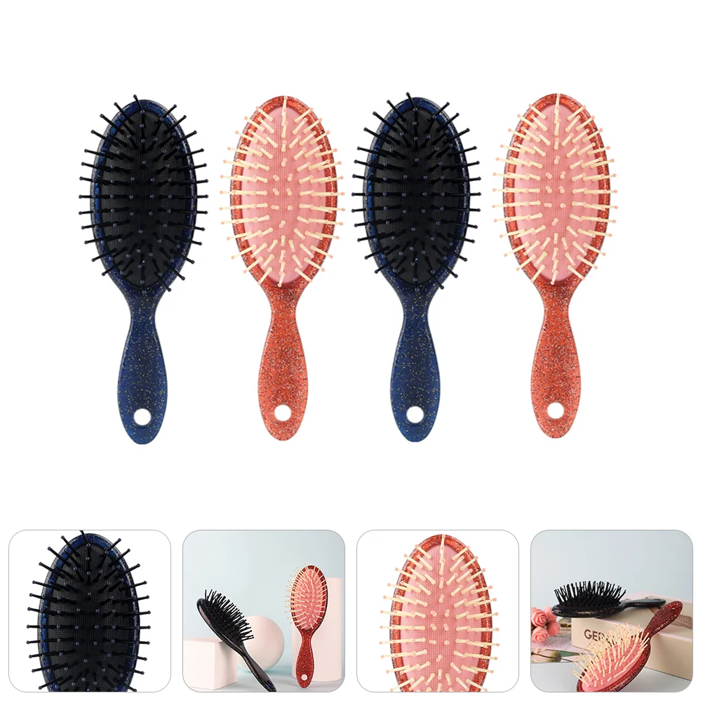 

4 PCS Comb Styling Combs Home Airbag Hairbrushes Plastic Mini Massage