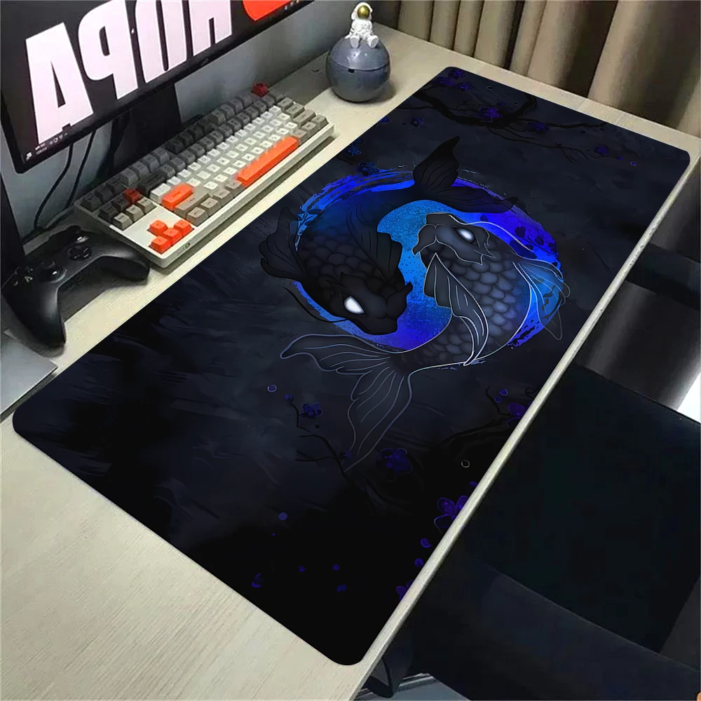 

Игровые аксессуары Koi Fish Ying Yang, Противоскользящий резиновый коврик для мыши, игровой коврик, компьютерный коврик для мыши, настольные коврики