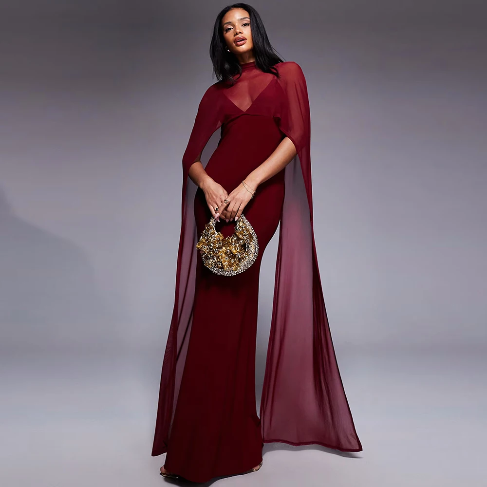 aliexpress burgundy dress Modest Maxi -AliExpress Evening dresses