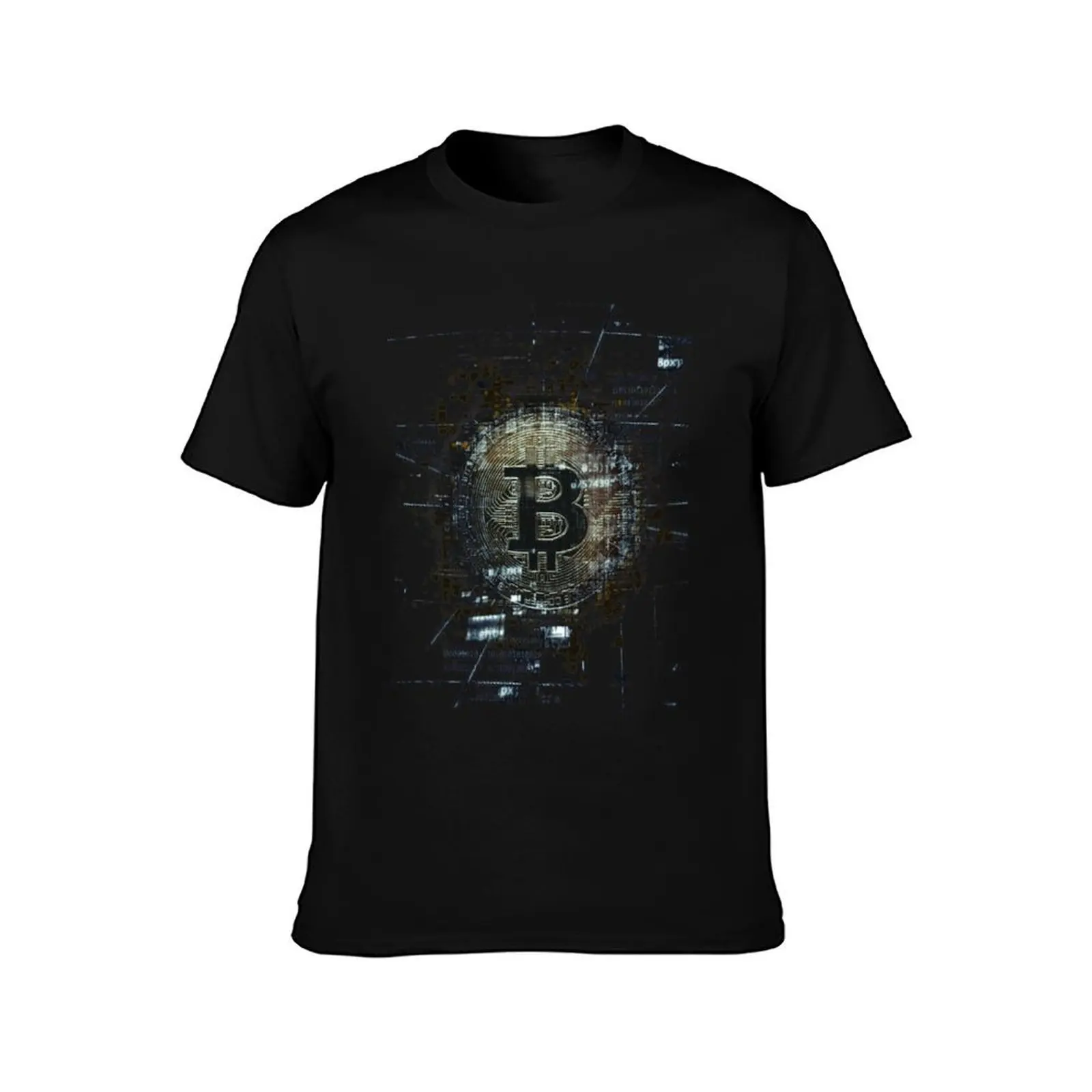 Bitcoin Technology T-Shirt Casual Pattern Print Tee Shirt T-Shirt