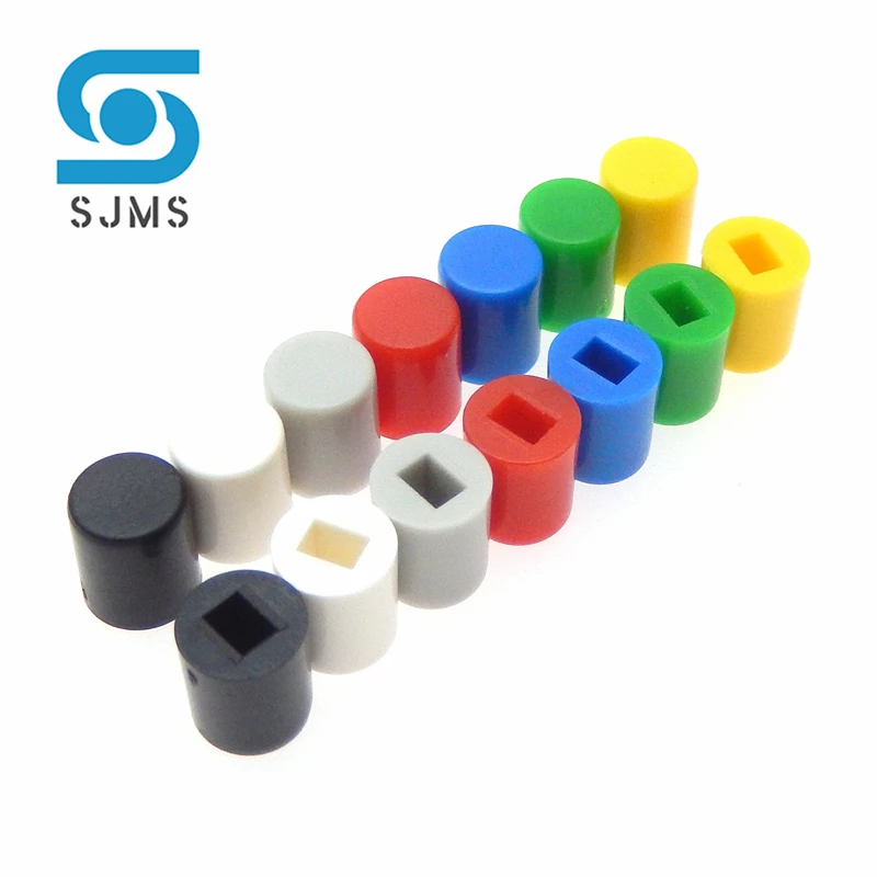 50Pcs A06 Switch Cap Tactile Push Button Switch Cap 6*7mm Applies to 8.5x8.5 8x8 7x7 5.8x5.8 Self-Locking Switch Button Caps Hat