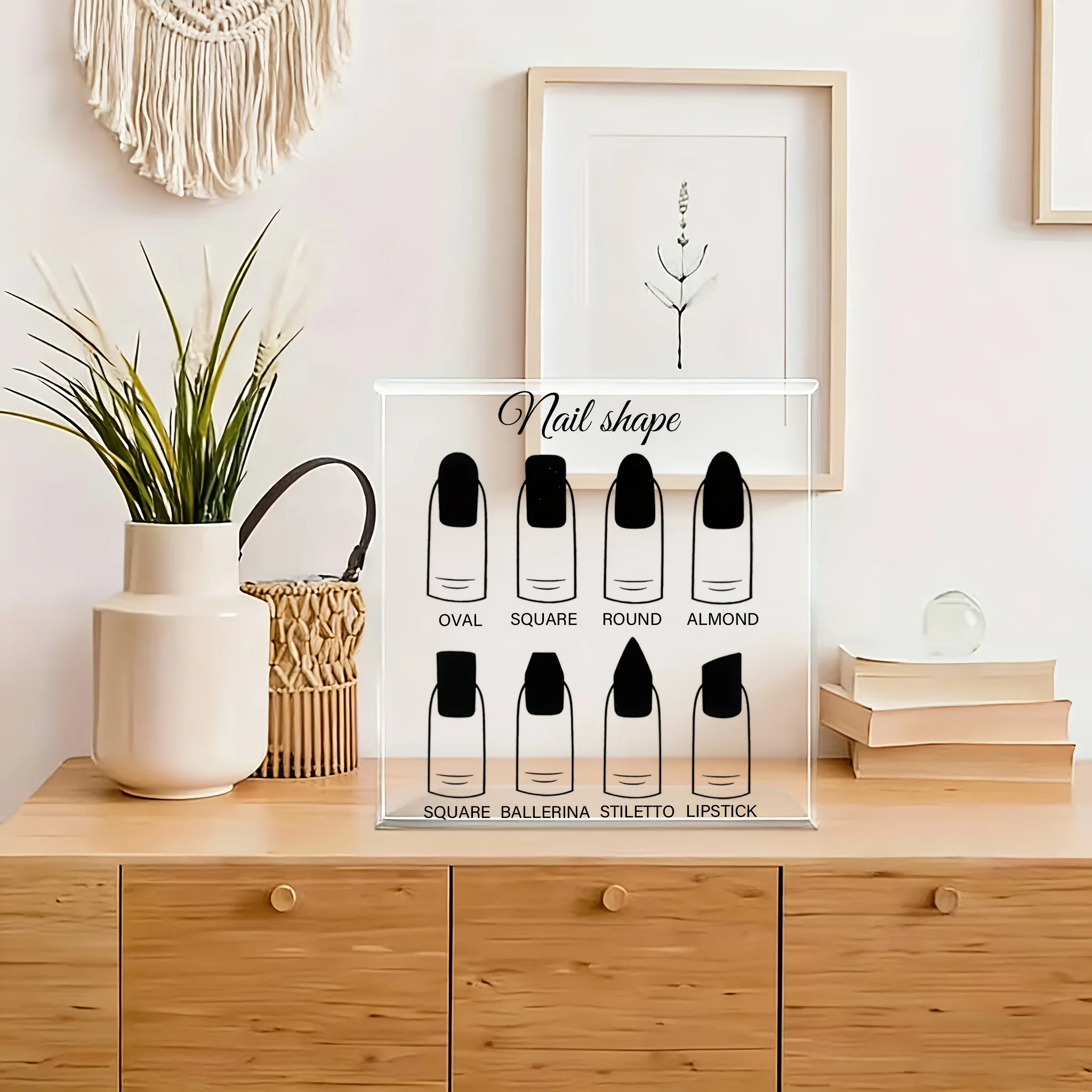 CIFBUY Nail Shape Acrylic Display Stand, Manicure Decor Sign for Nail Salon Studio, Desktop Ornament, Practical Gift for Nail