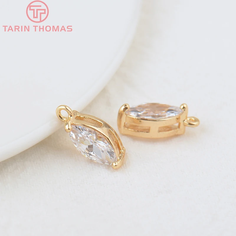 حبات سوار النحاس مع الزركون ، الخرز فاصل البيضاوي ، 24K لون الذهب ، عالية الجودة ، لتقوم بها بنفسك اكسسوارات المجوهرات ، الجملة ، 5628 ، 7x9mm