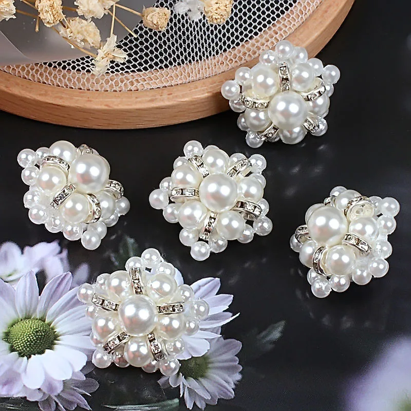 High-quality and Fashionable New Style DIY Pure Hand-sewn Pearl Button Coat Hand-sewn Round Buttons