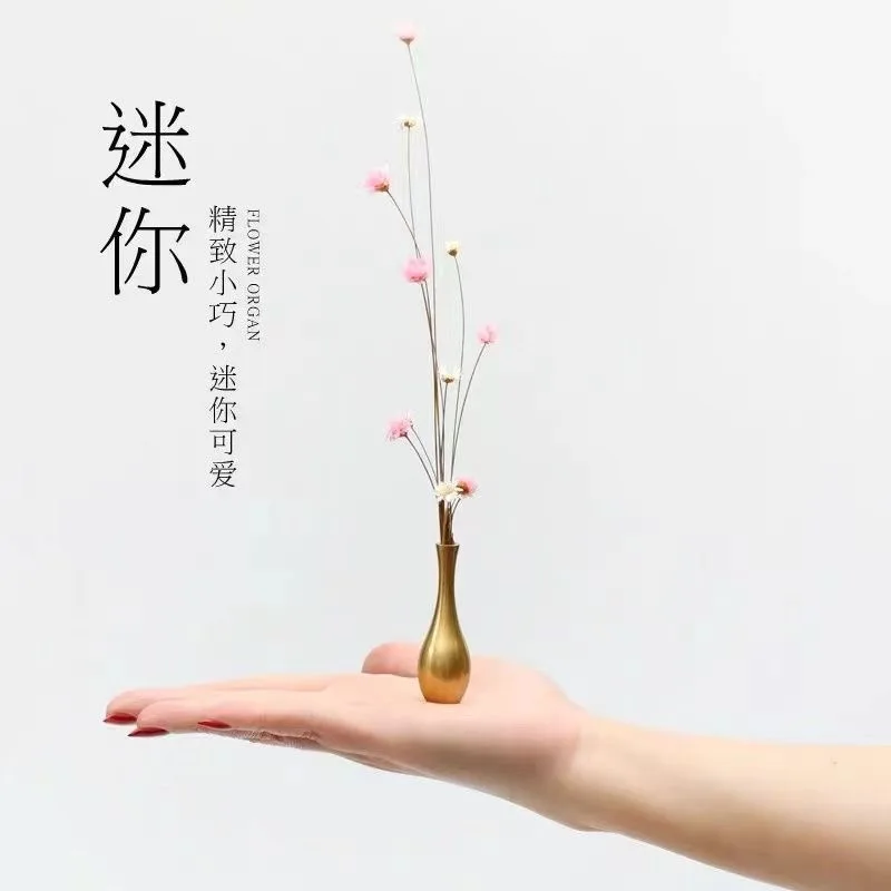 

1pc Pure Copper Vase Shaped Incense Stick Holder Copper Incense Stick Burner Incense Statues