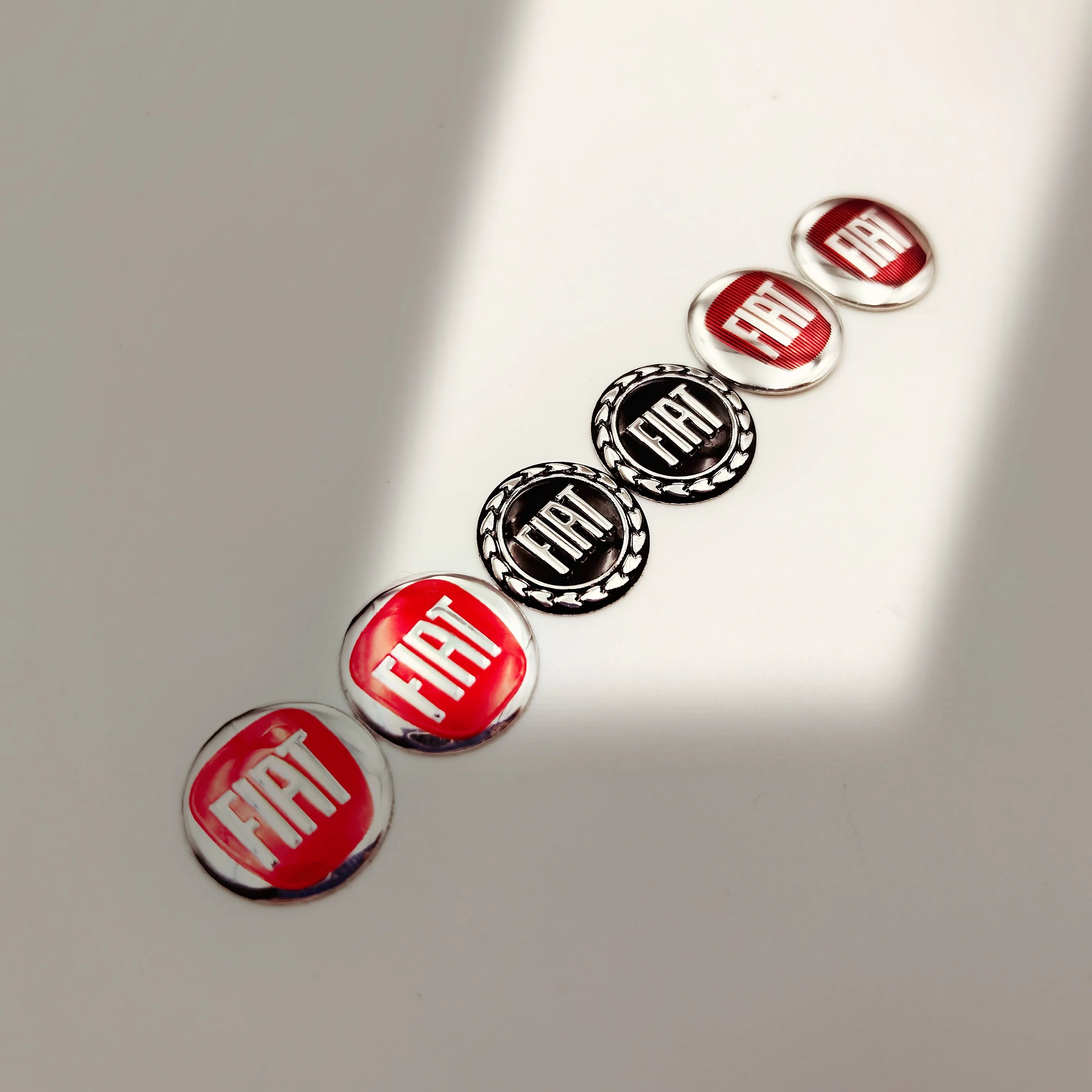 10PS fiat LOGO pegatina para llave remota de coche 15mm/14mm insignia accesorios para 500 Ducato Panda Grande Punto Tipo Abarth Pulse Strada 600