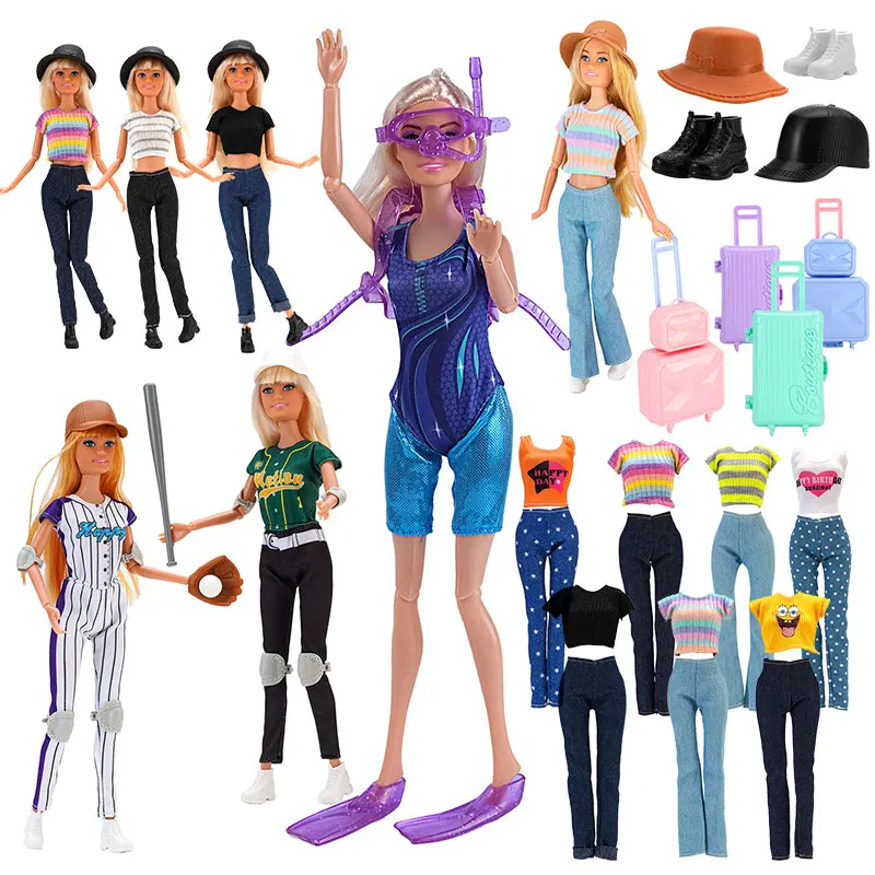 2024 Clothes And Accessories For Barbie Fashion Sports Suits Wetsuits 1/6 BJD Dolls Accessories Costumes Birthday Party Toys JJ