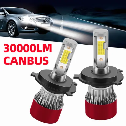 2x LED H4 H7 Car Headlight H1 Bulb H8 H11 9005 HB3 9006 HB4 9007 9008 H13 9145 9140 H10 Led Fog Lights 30000LM Turbo Lampada 12V