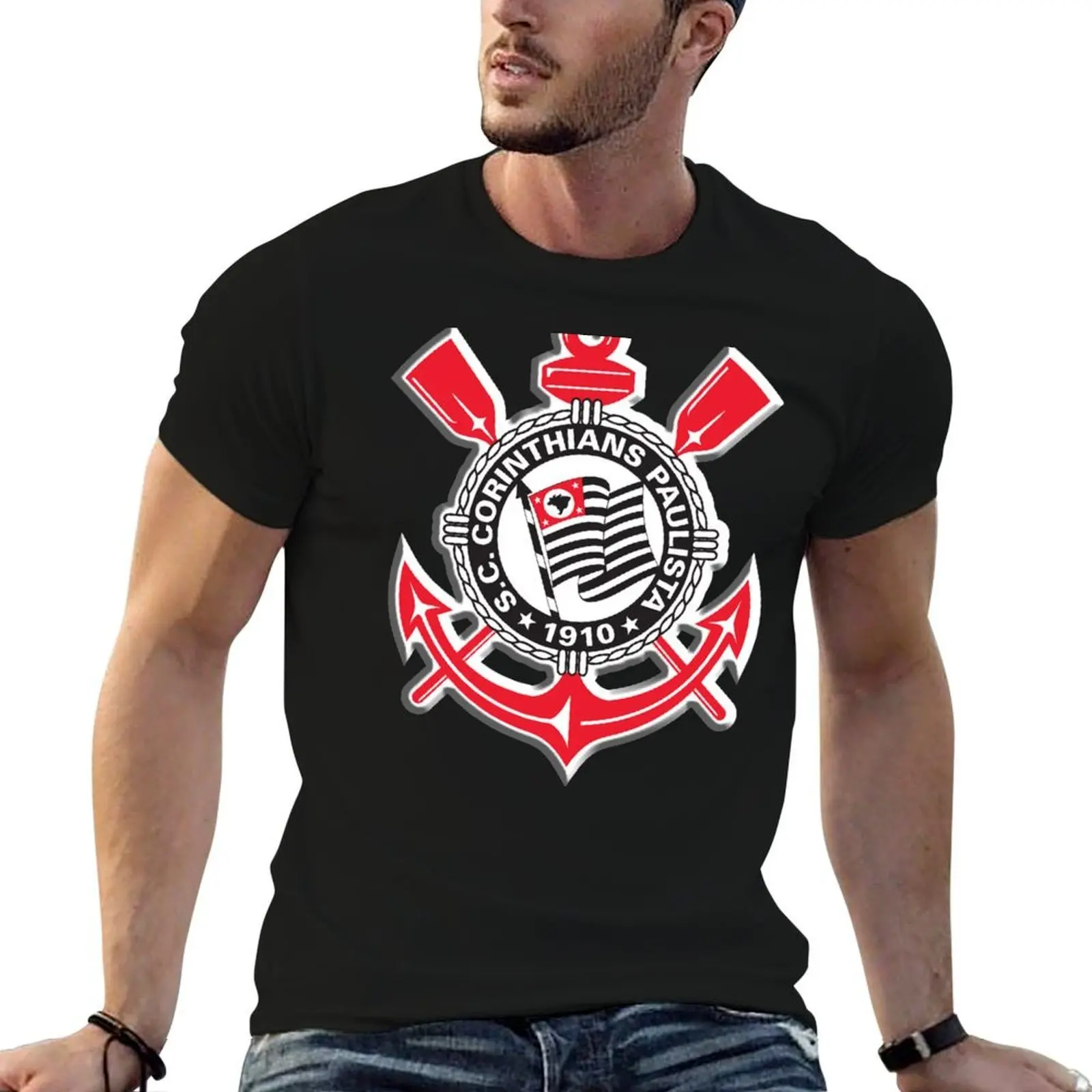 Minha cidade, minhas cores, corinthianos do brasil camiseta essencial t camisa t camisas designer homem t camisa verão