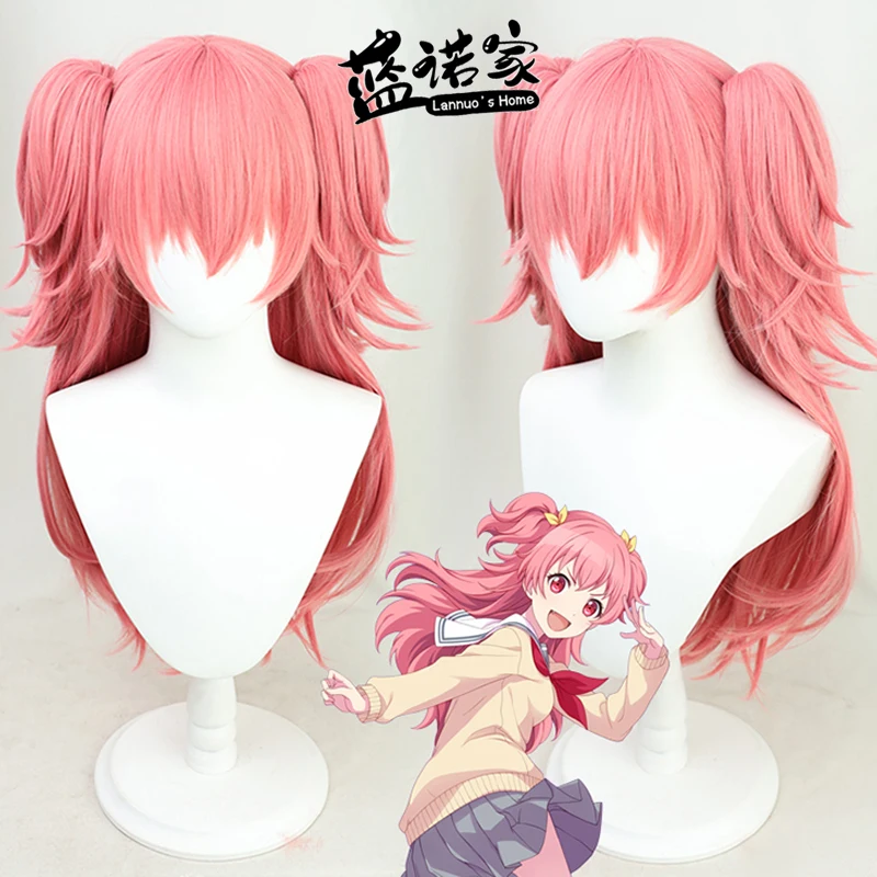 

Virtual YouTube Vtuber Airi Momoi Cosplay Wig Halloween Carnival Party Props Synthetic Hair Heat Resistant Fiber + Wig Cap
