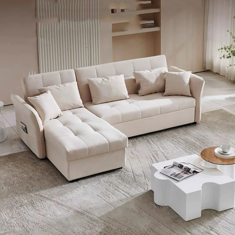 

Nordic Modern Living Room Sofas Beds White Storage Modular Floor Puffs Sofas Fancy Cute Lounge White Divano Letto Furniture